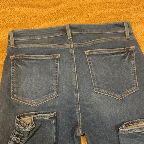 LOFT Skinny Crop Womens Size 31/12 Blue Jeans Ankle High Rise Dark Wash - Picture 8 of 13